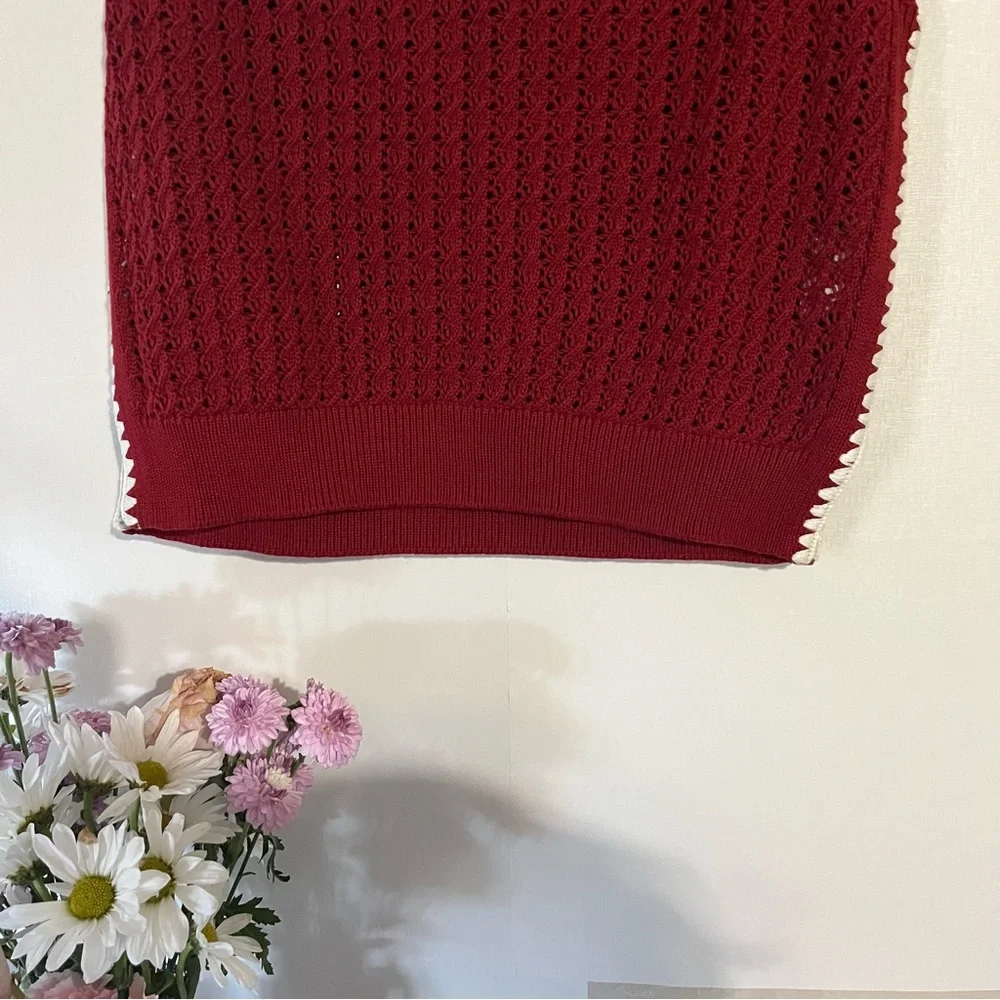 Varley Delaney Knit Vest in red - Picture 3 of 9